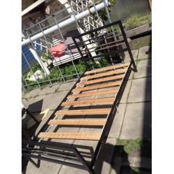 metal single bed with matress