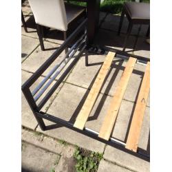 metal single bed with matress