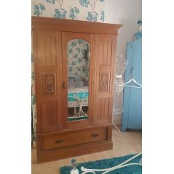 **House clearance** Antique mirrored wardrobe