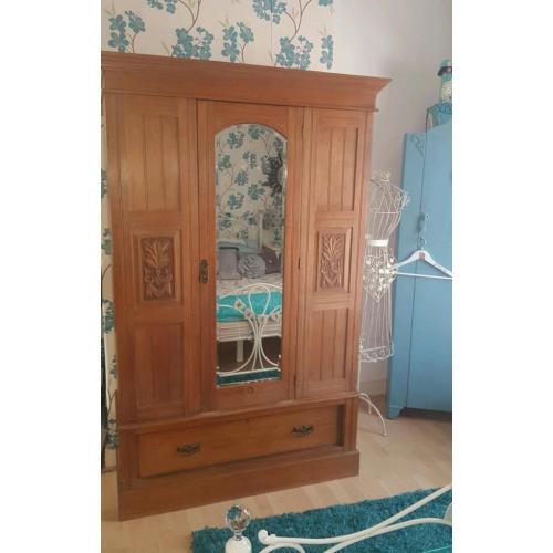 **House clearance** Antique mirrored wardrobe