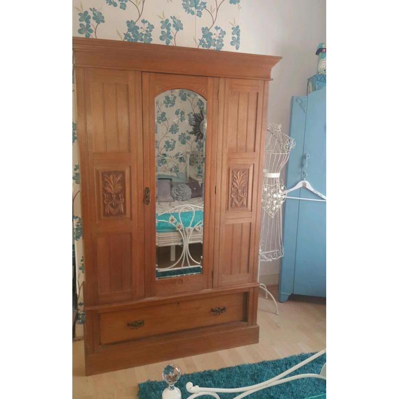 **House clearance** Antique mirrored wardrobe