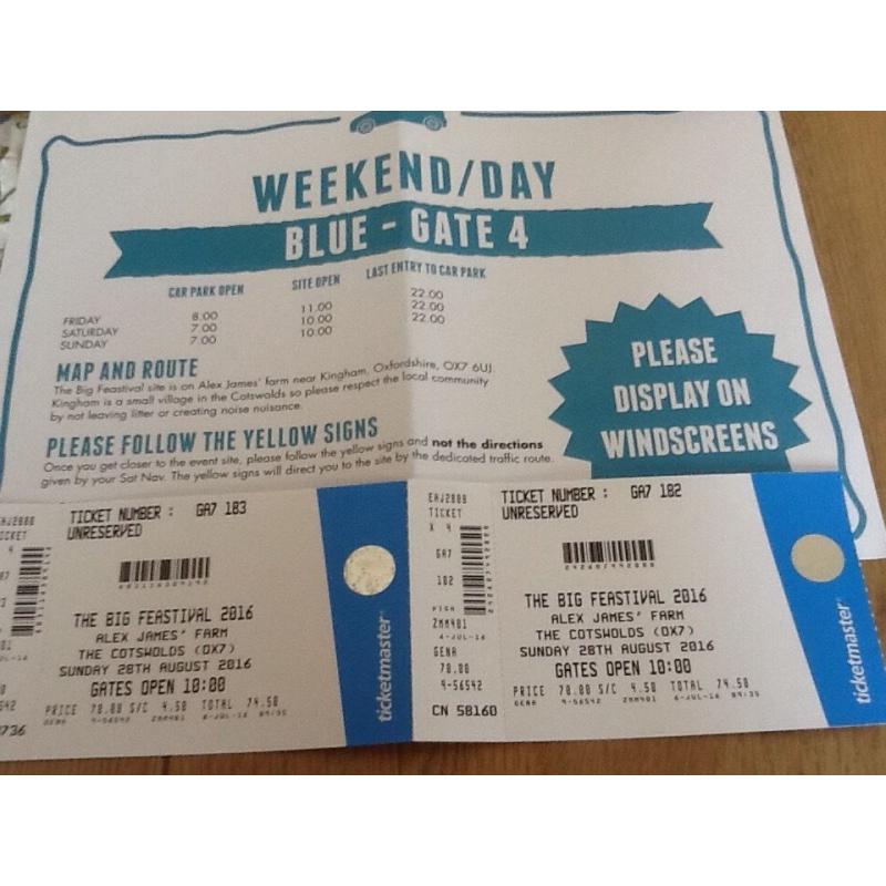 FEASTIVAL TICKETS SUNDA Y 28/08/16