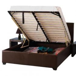 Storage Bed Top quality BRANDNEW flat pack BLACK/BROWN /Mattress option Day of Choice Delivery