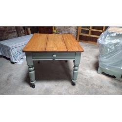 Antique Pine Kitchen Serving Table / Centre Island / Dining Table with drawer - Beautifully restored