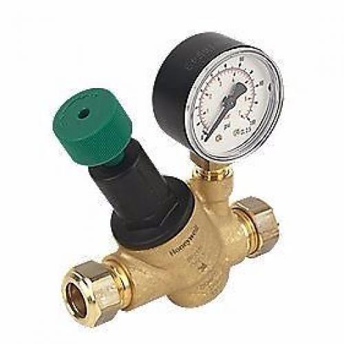 PRESSURE REDUCING VALVE 22MM WITH GAUGE
