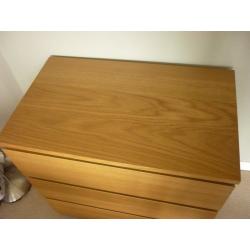 Ikea 3 Drawer Chest light Wood