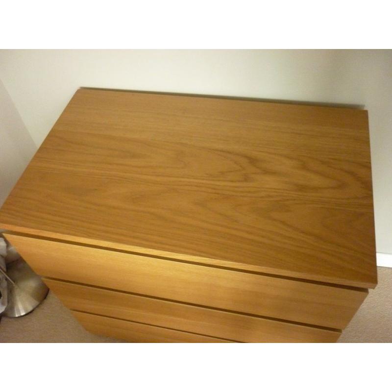 Ikea 3 Drawer Chest light Wood