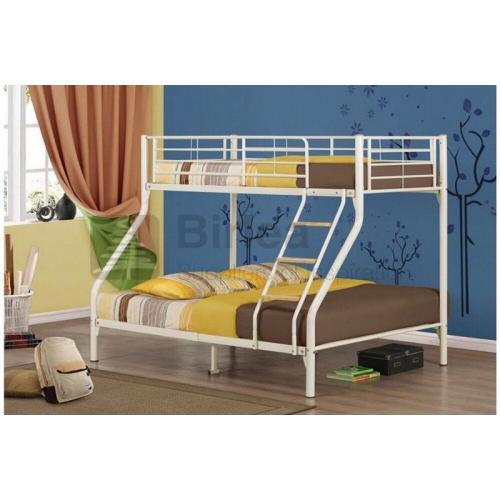 White metal bunk beds