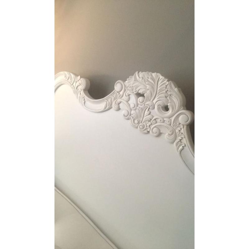 White Baroque French Double Bed