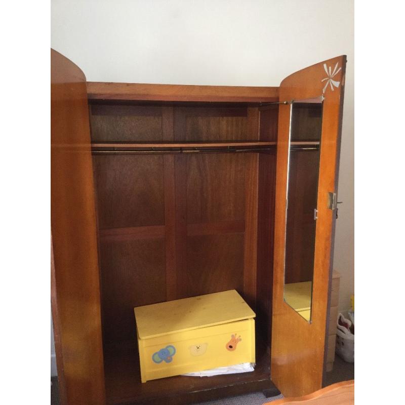 Walnut veneer wardrobe for sale