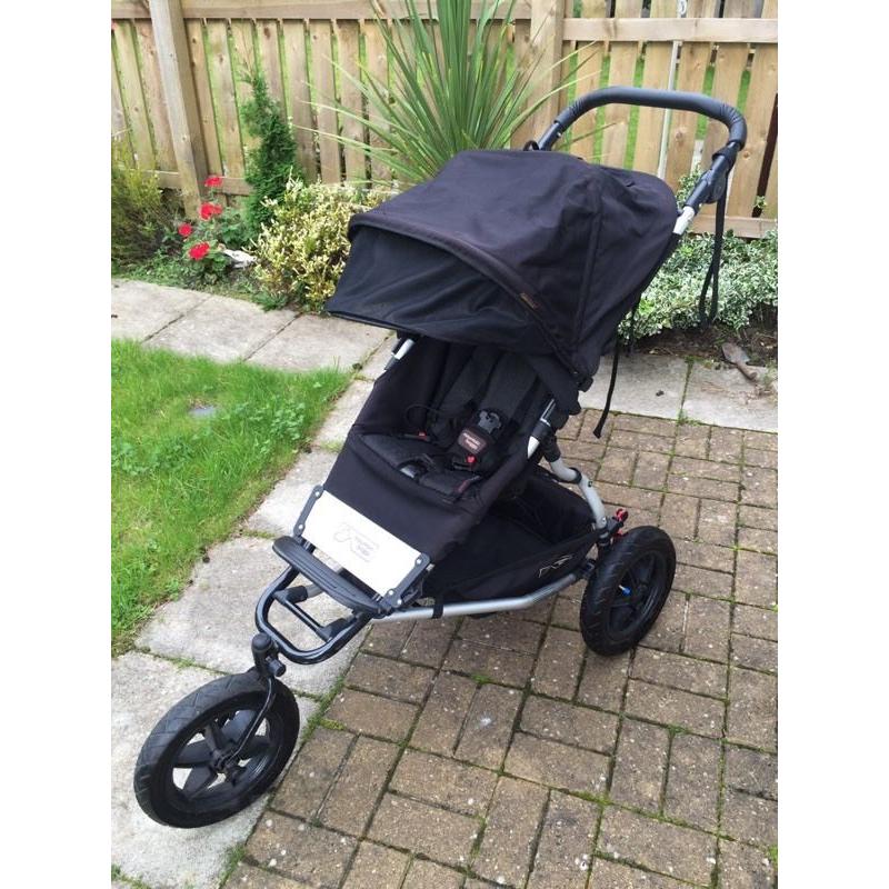 Mountain Buggy Pushchair, carry cot and extras