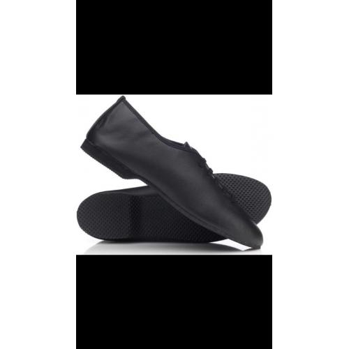 Black leather jazz shoes size 7