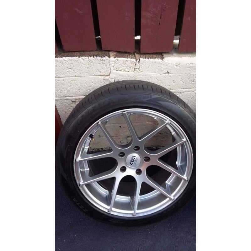 18" AVA Alloy wheels and good tyres 5X120 bought new for my Insignia vgc. WILL FIT BMW