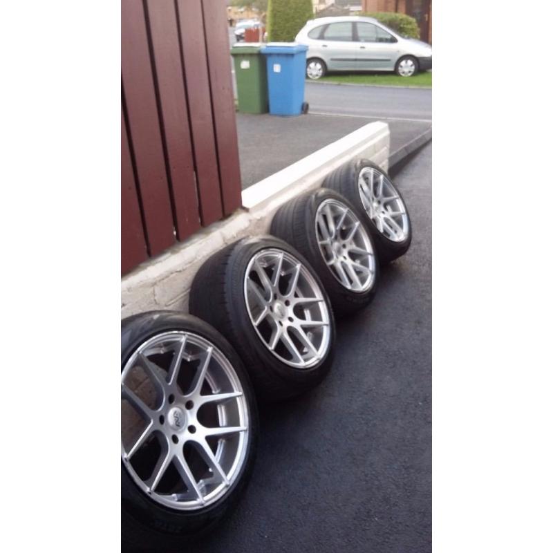 18" AVA Alloy wheels and good tyres 5X120 bought new for my Insignia vgc. WILL FIT BMW
