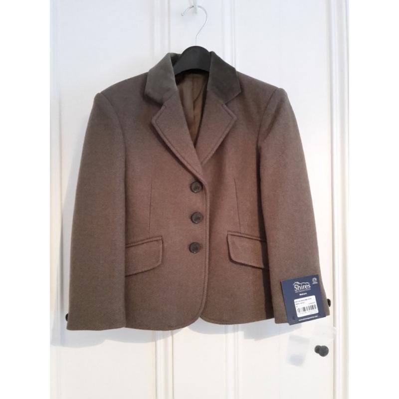 NES: Shires Children's Malvern Green Tweed Jacket - Can Post