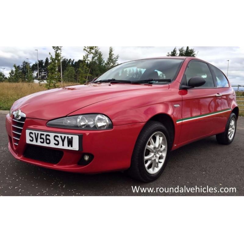 Beautiful 2006 Alfa Romeo 147 1.6 3 door in Rosso Red/ suede int, serv hist inc belt changes LOVELY!