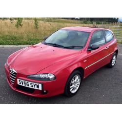 Beautiful 2006 Alfa Romeo 147 1.6 3 door in Rosso Red/ suede int, serv hist inc belt changes LOVELY!