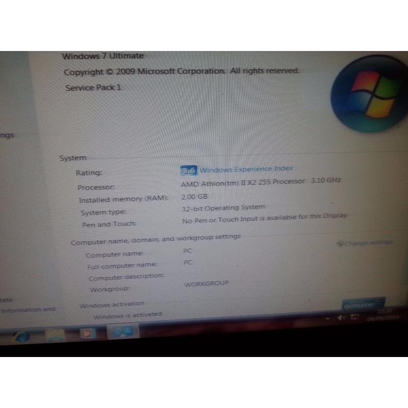PC Tower Computer, 500GB, 2GB, Keyboard, Mouse