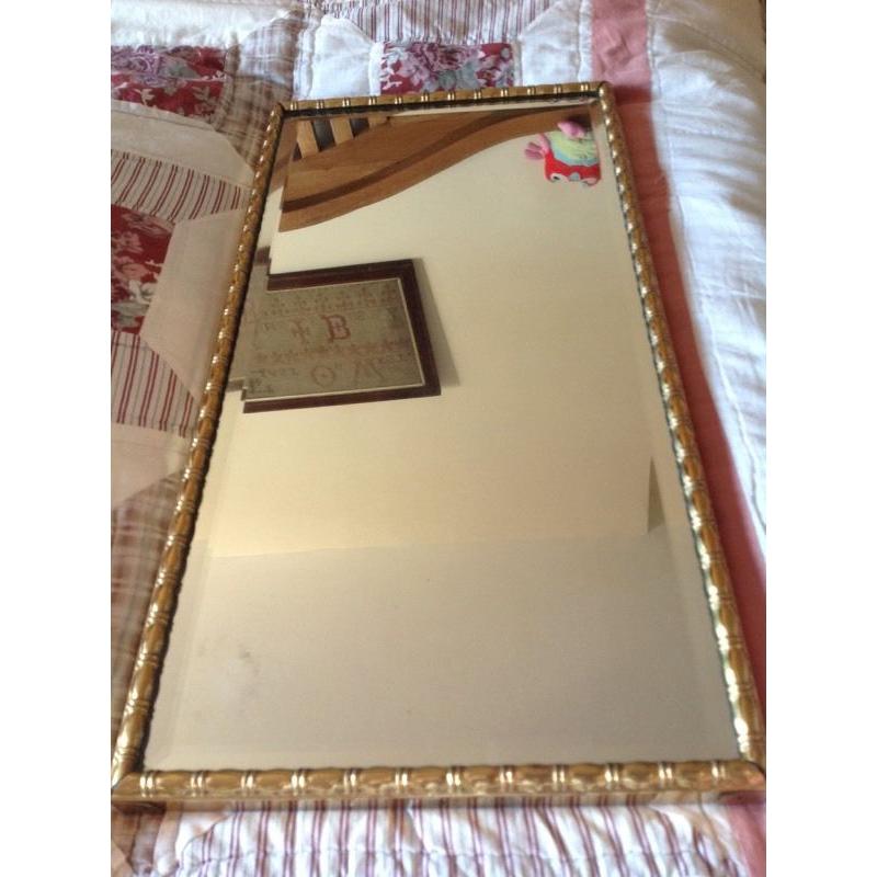 Vintage gold mirror