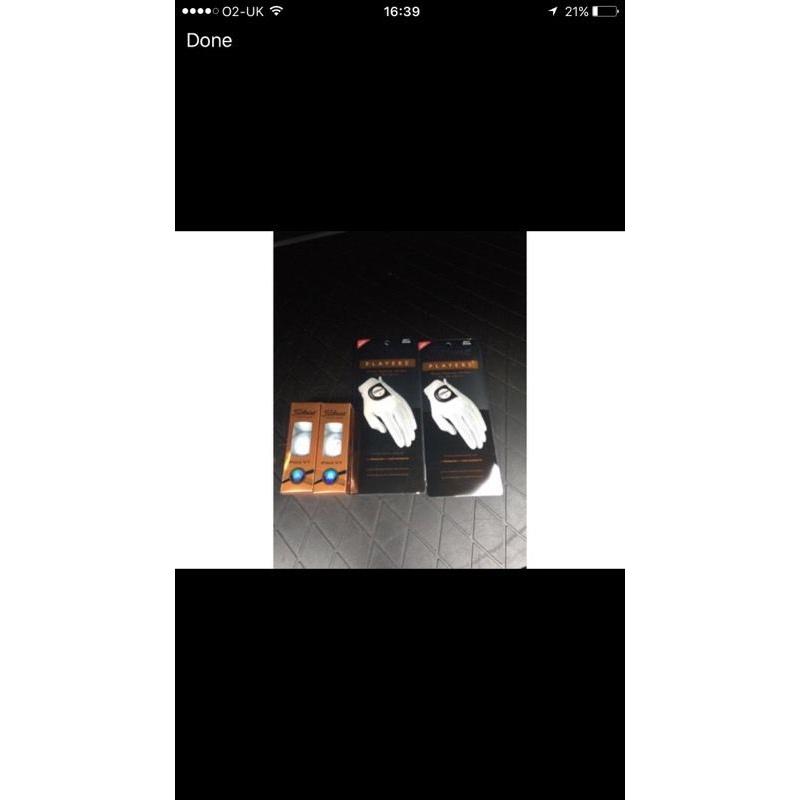 Balls and gloves brand new