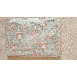 Vintage green floral throw/bedspread