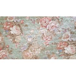 Vintage green floral throw/bedspread