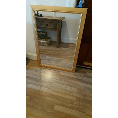 Large gold mirror