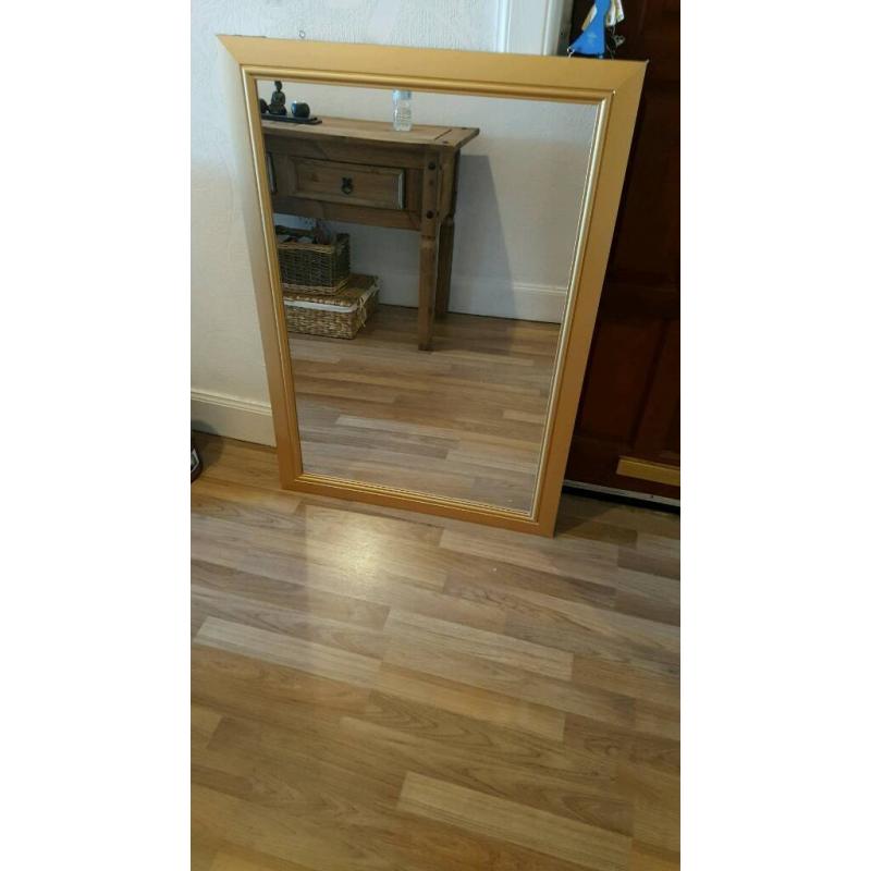 Large gold mirror