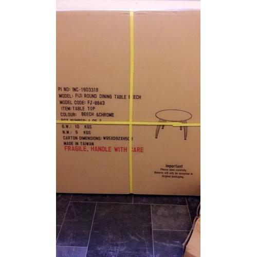 Dining table and 4 chairs brand new