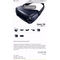 Brand New Samsung Galaxy Gear VR Black 2016 SM-R323 Compatible with Note 7 S6/S6 Edge, S7/S7 Edge