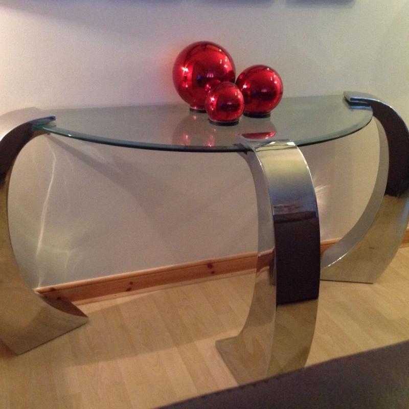 Beautiful glass console table