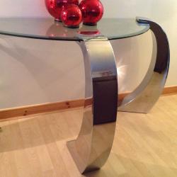 Beautiful glass console table