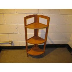 SOLID WOODEN FOLDING DISPLAY UNIT SHELVING UNIT BOOKCASE SUITABLE FOR CORNER FREE DELIVERY