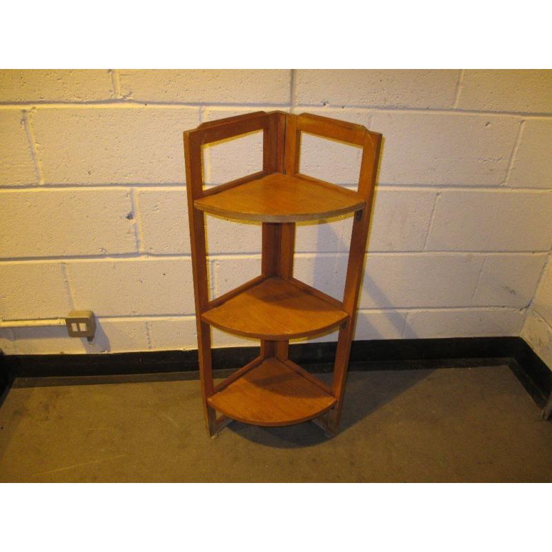 SOLID WOODEN FOLDING DISPLAY UNIT SHELVING UNIT BOOKCASE SUITABLE FOR CORNER FREE DELIVERY