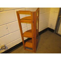 SOLID WOODEN FOLDING DISPLAY UNIT SHELVING UNIT BOOKCASE SUITABLE FOR CORNER FREE DELIVERY