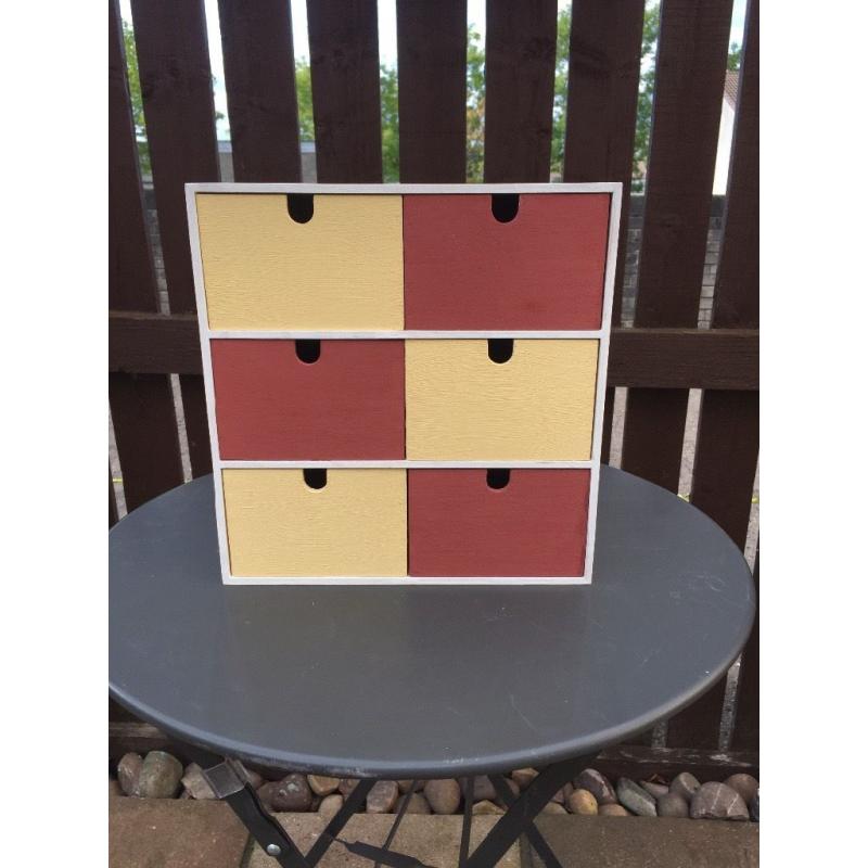 Wooden 6 drawer chest