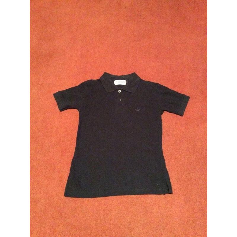 Real navy blue Armani boys Polo shirt