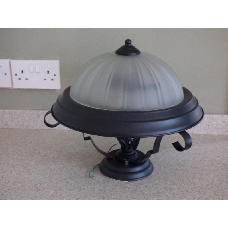 Ceiling Light- Black cast iron - Good Condition