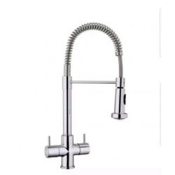 Cooke and Lewis Fiera Chrome Effect Monobloc Spring Neck Kitchen Sink Mixer Tap