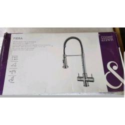 Cooke and Lewis Fiera Chrome Effect Monobloc Spring Neck Kitchen Sink Mixer Tap