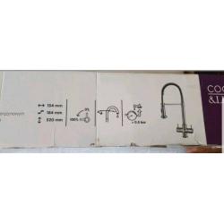 Cooke and Lewis Fiera Chrome Effect Monobloc Spring Neck Kitchen Sink Mixer Tap