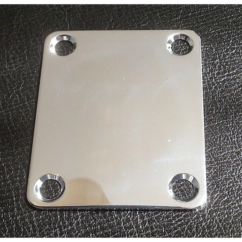 Telecaster/Stratocaster Neck Plate - ABM Bell Brass, Chrome Plated. NEW!