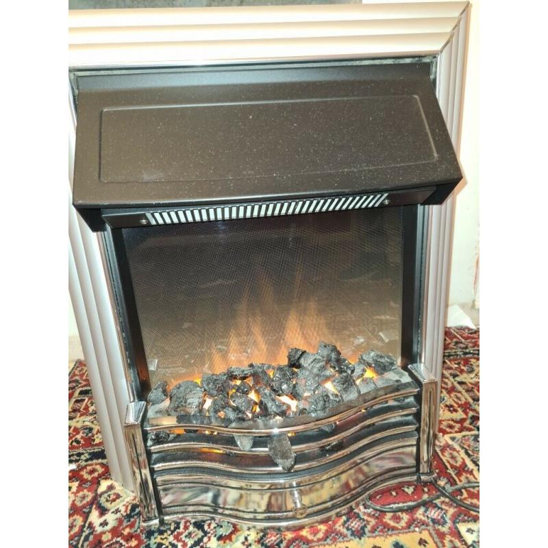 marble fireplace with electric fire