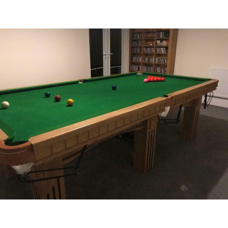 8ft by 4ft Ritz Art Deco oak snooker table