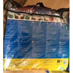 2 pop up kids play tent 1 x red and 1 x yellow