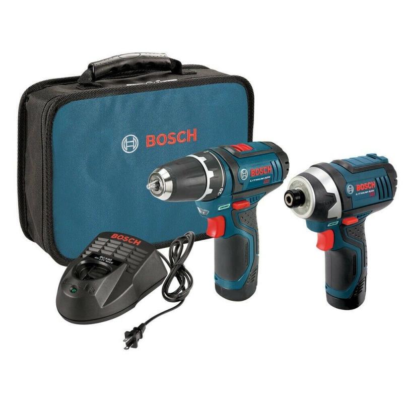 Bosch 12V Max Li-Ion 2-Tool Combo Kit CLPK22120 New 2019 Charger 110 or 240 volt