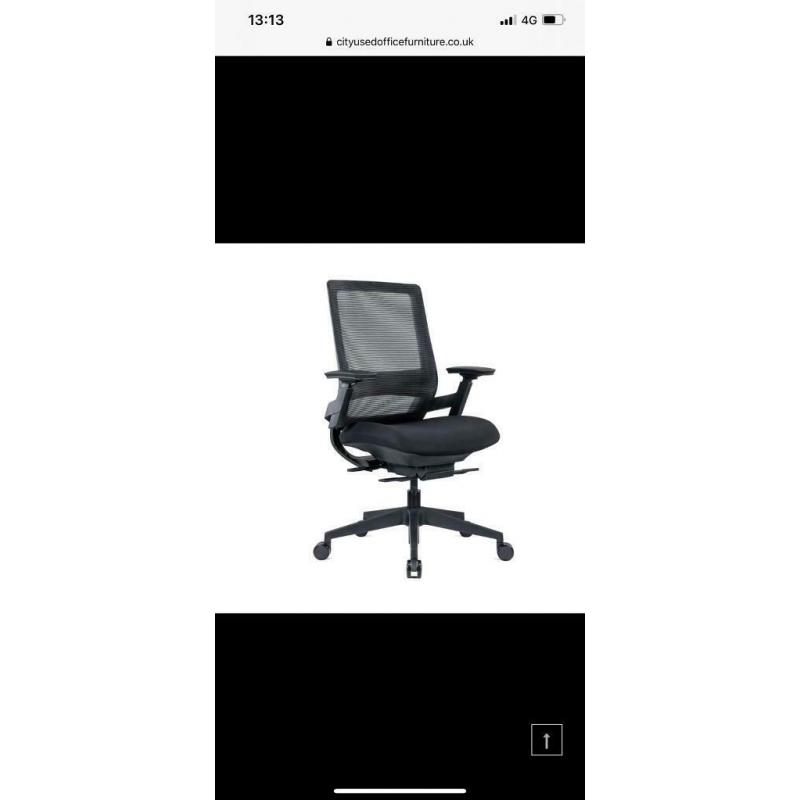 Black Mesh Office Chair, Adjustable Headrest