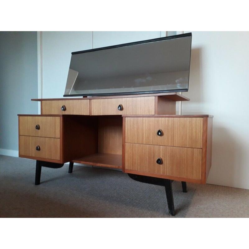 Mid century teak vintage dressing table retro atomic
