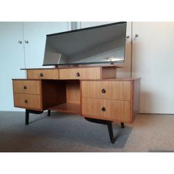 Mid century teak vintage dressing table retro atomic