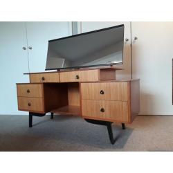 Mid century teak vintage dressing table retro atomic
